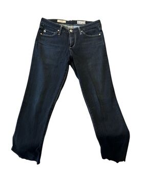 AG the prima Mid Rise Cigarette Dark Blue Women's Straight-Leg Jeans